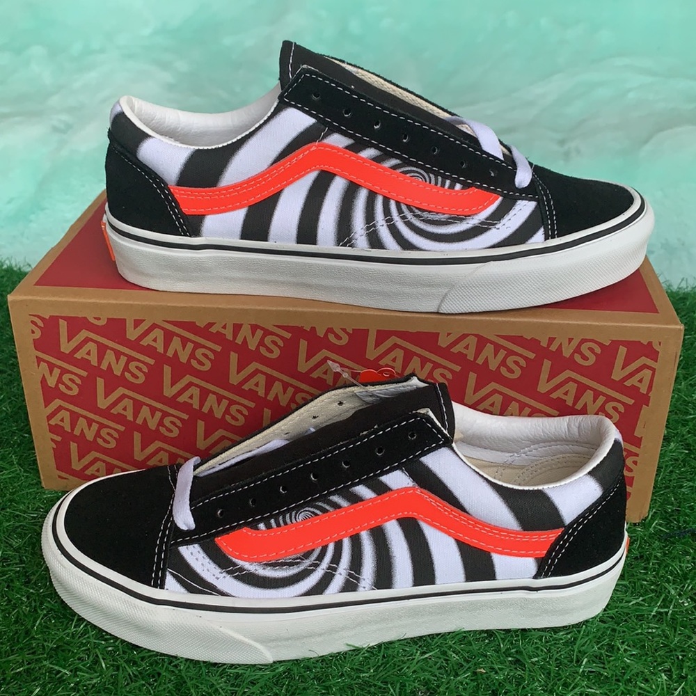 VANS STYLE 36 Swirl Black/Fiery Coral Men’s - Picture 3 of 16